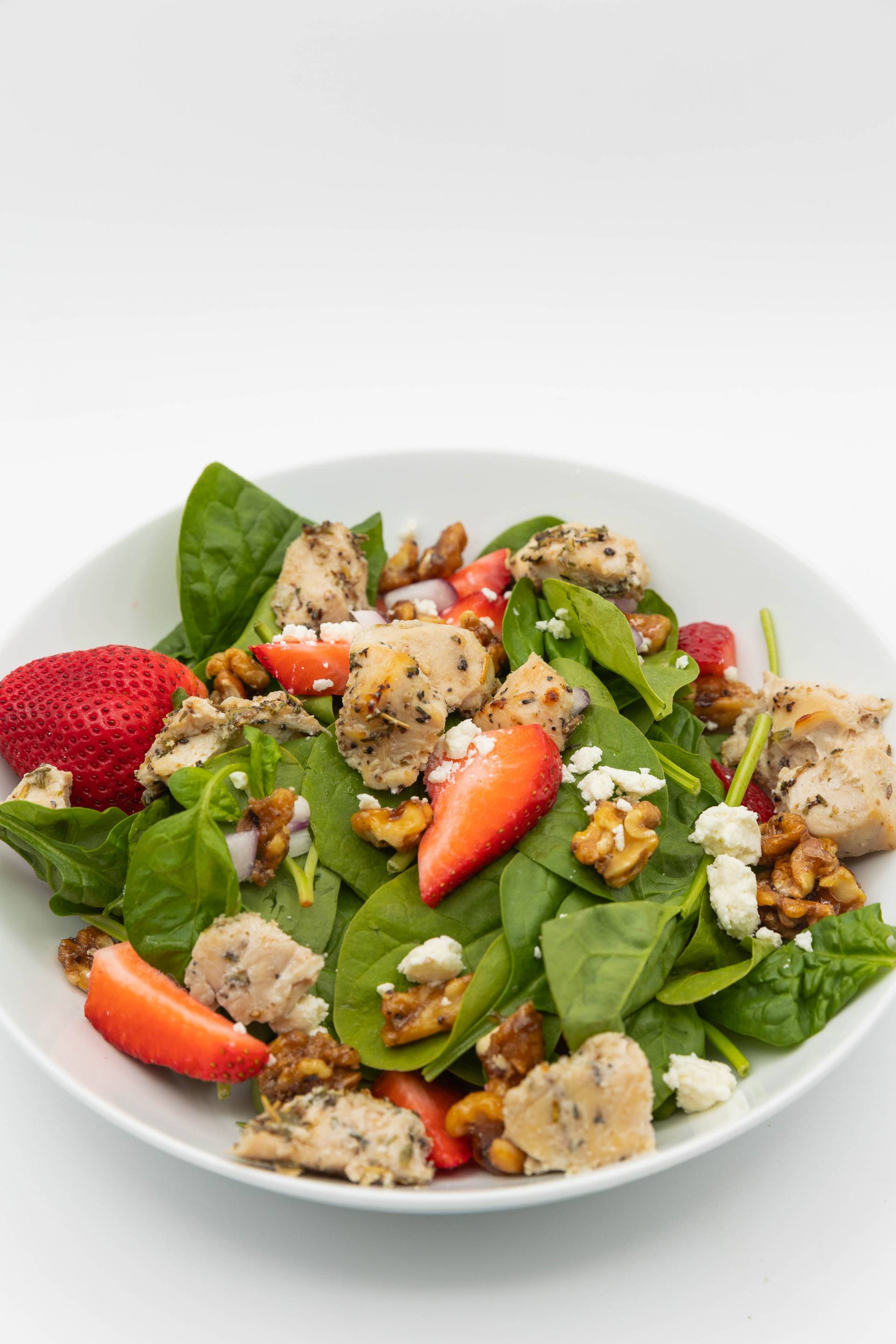 Chicken Spinach and Strawberry Salad